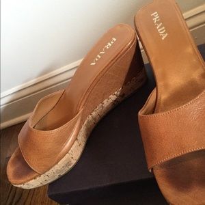 Prada wedge sandal. Size 7.5